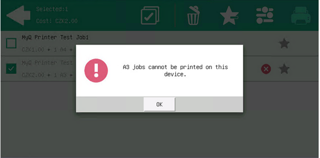Format jobs filter notification